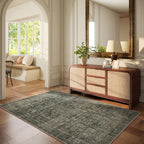 Machine Washable Throw Rugs for Entryway: Door Mat Indoor Entrance 4x6 Rug Boho Small Area Rug Non-Slip Low Pile Kitchen Rug for Front Door Indoor Entrance Entry Kids Room