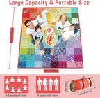 Extra Large Picnic Blankets Waterproof Foldable (60"x 80") Boho Beach Blanket Waterproof Sandproof,3-Layer Thicking Mat Outdoor Packable Camping Blanket