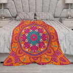 Mandala Throw Blanket Indian Abstract Hippie Bohemian Art Floral Texture Pattern Blanket for Sofa Bed Couch Chair Or Dorm 30"x40"
