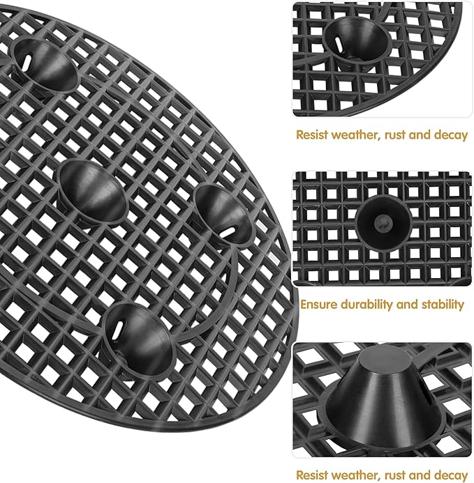 moonoom 8 Pcs Plants Pot Elevator, 12 Inch Plastic Flower Plant Stands, Portable Patio Planter Holder for Indoor Outdoor Preventing Floor Patio Deck from Damage and Rot