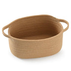 Cute Woven Gift Basket with Handle – Brown Storage Basket Empty, Gift Baskets for Valentines Day Birthday Baby Shower Raffle Burr, Decorative Organizer ontainer for Office, Home