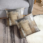 Britimes Throw Pillow Covers Modern Home Art Decor, 16 x 16 Inches Set of 2 Pillow Cases Decorative, Abstract Oil Painting Pillowcases for Bedroom, Living Room, Taupe Tan Grey Brown Beige