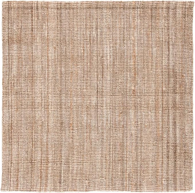 SAFAVIEH Natural Fiber Collection Square Rug - 7' Square, Grey, Farmhouse Design, Ideal for High Traffic Areas in Bedroom, Dining Room & Kitchen (NF808F-7SQ)