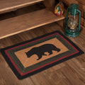 VHC Brands Wyatt Stenciled Bear Jute Rug Rect w/Pad 20x30
