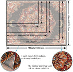 Accnicc Mandala Floral Tapestry Wall Hanging Boho Orange Red Tapestry Aesthetic Hippie Vintage Bohemian Flower Celestial Indian Cute Large Tapestries for Bedroom Living Room Dorm Decor 80 x 60 Inch