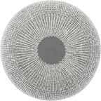 English Home Large Ottoman Foot Stool, Knitted Foot Rest, Round Pouf Chair, Modern Living Room Furniture Bean Bag, Room Decor, Bedroom Footstool, Boho Pouffe, Home Decor Poof, 20" W x 15" H, Gray