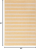 Nourison Home Positano Yellow Ivory 5' x 7' Area Rug - Easy Clean, Non Shedding, Bed Room, Living Room, Dining Room, Kitchen (5' x 7')