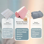 Bazaar Anatolia Turkish Beach Towel – 100% Cotton, Quick Dry, Sand Free Towel for Bathroom, Camping, Travel, Peach – Oversized 71x39 Inches – Diamond Coral