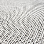 LUXE WEAVERS Solid Machine Woven White Dark Gray 9x12 Area Rug, Indoor Stain-Resistant Carpet