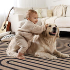 Tangsoo Easy Jute Rug 2x6 Washable Kitchen Runner for Hallways,Non-Slip Thin Farmhouse Rainbow Floor Carpet Modern Indoor Outdoor Runner Door Mat for Porch Laundry Bedroom Entryway