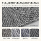 3x5 ft Area Rug - Machine Washable Non-Slip Boho Rug for Living Room, Woven Rug for Bedroom, Dining Room, Home Office - Soft, Lightweight, Stain-Resistant, Soundproof - Grey