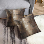 Britimes Throw Pillow Covers Modern Home Art Decor, 16 x 16 Inches Set of 2 Abstract Oil Painting Pillowcases for Bedroom, Living Room, Cushion Couch Sofa, Brown Grey Beige
