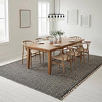 Super Area Rugs Green Jute & Cotton Braided Rug Rectangle 8' x 10' – Reversible Soft Rug for Living Room, Dining Room, Large Bedroom