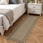 Modern Easy Jute Rug, 2x6 Kitchen Runner Washable Rug Runners for Hallways Farmhouse Carpet, Non Slip Indoor Outdoor Runner Contemporary Door Mat for Porch Laundry Entryway