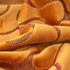 Yangest Orange Yellow Throw Pillow Cover Wavy Cushion Cover Modern Zippered Rectangular Pillowcase for Sofa Couch Bedroom Living Room Home, 12x20 Inch