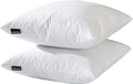 16x16 Decorative Throw Pillow Inserts-Down Feather Pillow Inserts-Square-Cotton Fabric-Set of 2-White.