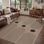 Tangsoo Rainbow Easy Jute Area Rug 4x6 Washable Rug for Indoor Outdoor Patio,Non-Slip Thin Farmhouse Floor Carpet,Boho Throw Mat for Front Porch Kitchen Bedroom Foyer Sunroom