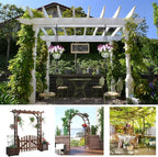 Macrame Plant Hangers Planter Flower Pots Holder 3 Pack Basket Stand Tassels with 6 Hooks Kit Cotton Rope for Decorative Indoor Outdoor Patio Garden Boho Home Décor (POTS NOT Included) (BLACK)