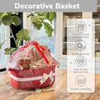 CHICVITA Small Storage Basket for Gifts, Gift Baskets Empty, Baby Basket for Toys, Towels, Decorative Woven Rope Baskets for Living Room, Red, 13"x 10"x 5"