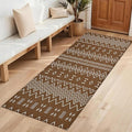 Boho Runners for Hallways,2x5 ft Washable Kitchen Runner,Non Slip Rubber Backed Braided Runners,Cotton Entryway Runner Rugs,Faux Jute Rug for Indoor Backdoor Bedroom,Brown/White