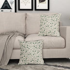 Sage Green Grey Floral Pillow Covers 18x18 Set of 2 Vintage Rustic Old Style Cute Small Flower Print Decorative Outdoor Pillowcases Farmhouse Throw Cushion Case Decor for Couch Sofa Bed