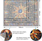 Spenlife Celestial Sun and Moon Tapestry Cosmic Tapestry for Bedroom Astral Tapestries Wall Hanging Bedroom Living Room Wall Art and Home Decor 44x60