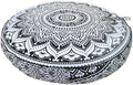 Large Indian Mandala Round Floor Cushion Cover Room Decor Cotton Pillow Sham Bohemian Ottoman Pouf Cover Outdoor Cushion Cover Pet Dog Bed Cover Beach Throws Footstool