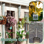 6 Pack Adjustable Macrame Plant Hanger Extender Handmade Woven Hanging Basket Extenders Connectable Rope Hanging Extension with Wooden Ring for Indoor Outdoor Plant Pot Holder