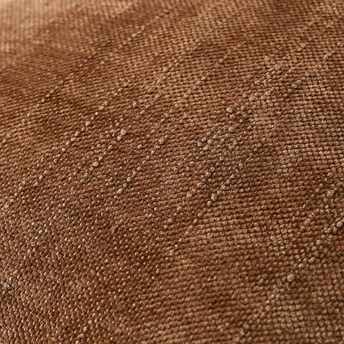 Set of 4 Soft Textured Decorative Throw Pillow Covers 20x20 Inch Cozy Farmhouse Cushion Cover Square Accent Pillow Cases for Bed Couch Sofa Living Room, Brown