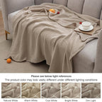 PHF 100% Cotton Muslin Blanket King Size 108"x90", 4-Layer Lightweight Gauze Throw, Breathable Cloud-Soft Minimalist Blanket for Bed, Couch, Camping & Baby, Taupe, Ideal Gift