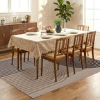 GarveeHome Easy Jute Rug 5x7 Modern Rainbow, Washable Area Rugs for Living Room Farmhouse Dining Room, Contemporary Natural Non Slip Floor Carpet for Office RV Patio