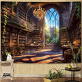 Accnicc Vintage Library Tapestry Medieval Bookshelf Tapestries Wall Hanging Fantasy Academia Hall Book Backdrop Small Tapestry for Bedroom Living Room Dorm Classroom 60 x 44 inch