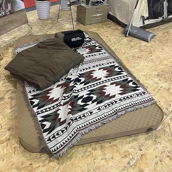 Hopstar Aztec Throw Blanket Navajo Indian Blankets and Throws Boho Western Decor Couch Cover Blanket for Bed Sofa Living Room Beach Travel 51"x71" (Geometry Thicken)
