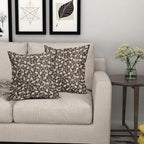 Dark Brown Pillow Covers 20x20 Set of 2 Vintage Floral Rustic Old Style Cute Flower Print Decorative Outdoor Pillowcases Seasonal Farmhouse Throw Cushion Case Decor for Couch Sofa Bed
