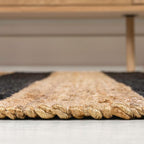 JONATHAN Y Jayden Woven Jute Stripe Natural/Black Indoor Area Rug, 5x8, Rustic, Farmhouse, Traditional, Lodge, Easy-Cleaning for Living Room, Bedroom, Kitchen, Non-Shedding (NRF202B-5)