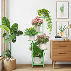 TOSKING 5 Tier Tall Plant Stand Indoor Outdoor,Anti-Tip Plant Stand indoor, Wide Base for Pots, Child and Pet Friendly,Heavy Duty Corner Shelf for Plants & Decor, Space Saving ,Tiered Metal Flower Pot Stand for Balcony, Garden, Living Room, Patio ( Sag...