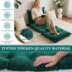 Bench Cushion for Indoor Furniture 40x20 in Velvet Thicken Indoor Window Seat Cushion, Piano Sofa, Entryway Storage, Bay Window Tufted Patio Porch Swing Bench Pad Memory Foam(Green)