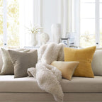 Topfinel Gold Brown Vintage Throw Pillow Covers Set of 4,Rustic Warm Velvet Gold Brown Cushion Covers with Corduroy,Soft Accent Pillowcases for Couch,Bed,Living Room Home Decor 18×18 Inch