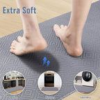 Mattitude Kitchen Mat 2PCS Kitchen Rugs Cushioned Anti-Fatigue Rug Waterproof Standing Desk Mat Kitchen Mats for Floor Kitchen Rug Set for Kitchen, Sink, Office 17.3"×30"+17.3"×47" Light Grey