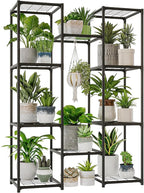 Bamworld Plant Stand Outdoor Metal Plant Shelf for Multiple Plants Large Plant Holder Waterproof for Garden Living Room Patio Morden Home Decor Gardening Gifts