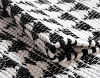 Unique Loom Chindi Jute Collection Area Rug (4' 1" x 6' 1" Rectangle, White Black)