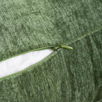 Decorative Green Throw Pillow Covers Pack of 2, 18x18 in Chenille Soft Pillow Covers with Stitched Edge, Farmhouse Neutral Euro Decorative Pillows for Bed Couch Sofa Home Decor