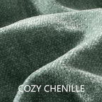 Chenille Throw Blanket for Couch 60"X 80" Twin, Soft Cozy Throws with Fringe Tassel for Bed Sofa Chair Cover, Lightweight Knitted Decorative Boho Blankets for Living Room, Sage Green