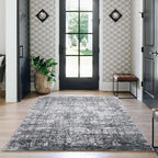 Area Rug 9×12, Large Vintage Boho Rug,Ultra-Soft Low Pile, Washable, Non Slip,Stain Resistant, Printed Carpet for Living Room Bedrooms Playroom Office Kitchen, Dark Stone