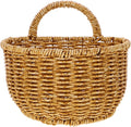 DOITOOL Handwoven Kitchen Storage Basket 7 Inch Hanging Wall Basket for Fruits Vegetables Garlic Onion Bathroom Organization