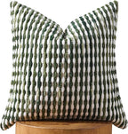 AmHoo Boho Chenille Pillow Cover Decorative Tufted Pillowcase for Couch Bed Sofa Bedroom Living Room Modern 20 x 20-Inch Sage Green