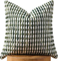 AmHoo Boho Chenille Pillow Cover Decorative Tufted Pillowcase for Couch Bed Sofa Bedroom Living Room Modern 18 x 18-Inch Sage Green