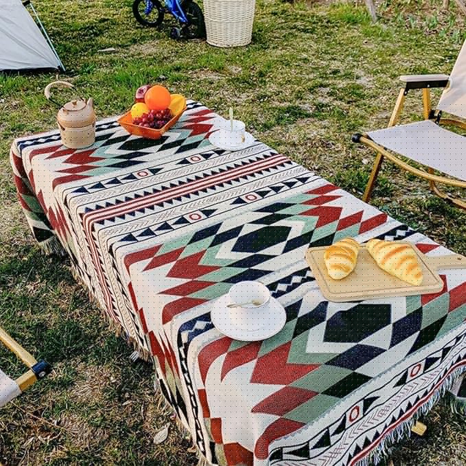 Lqprom Southwest Throw Blankets Aztec Southwestern Throws Cover Boho Native American Blankets for Gift Sofa Table Bed Living Room Decor Outdoor Camping Picnic Tent Beach Car Traveling 51"x63"