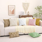 decorUhome Spring Throw Pillow Covers 18x18 Inch Set of 2, Soft Plush Faux Fur Wool Pure White Accent Couch Pillow Covers for Modern Farmhouse Bed Sofa Living Room