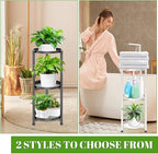 3 Tier Plant Stand Indoor, Black Metal Corner Tall Plant Stands for Multiple Plants, Flower Pot Holder Shelf Outdoor Plant Display Rack for Garden Balcony Patio Living Room